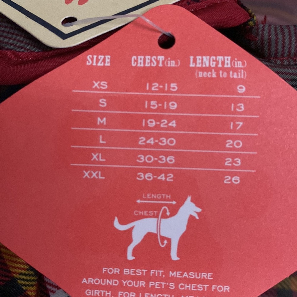 NWT-Plaid Dog Vest Size M - Picture 3 of 6